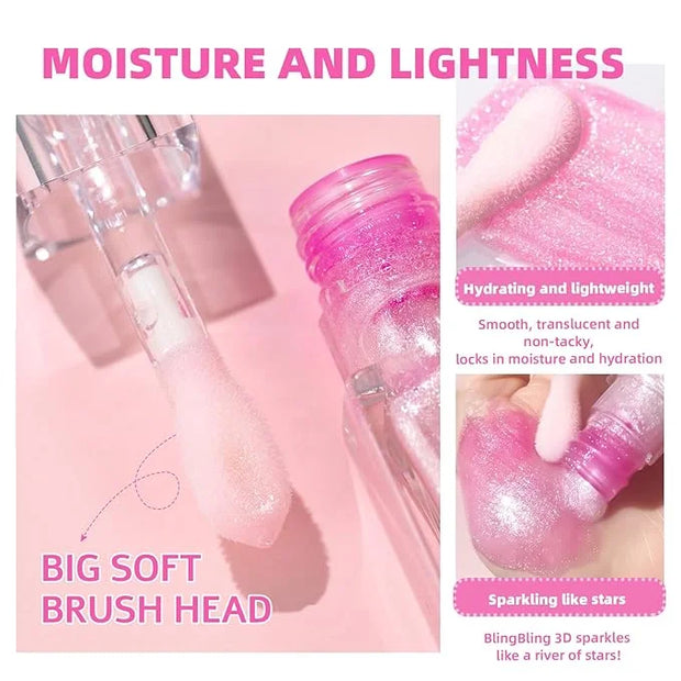 Erinde Magic Color Changing Moisturizing Lip Glow Oil, Plumping Glimmer Changing Lip Oil, Long Lasting Nourishing Lip Glow...