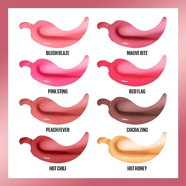 MAYBELLINE Lifter Gloss Lifter Plump, Plumping Lip Gloss with Chili Pepper and 5% Maxi-Lip, Hot Honey, Clear with Pink and...
