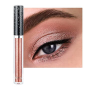 Eyeshadow liquid Glitter Long Lasting Pigments Metals Gloss Shimmer Eyeshadow Glow Eye Makeup (Rosegold) - Product Image