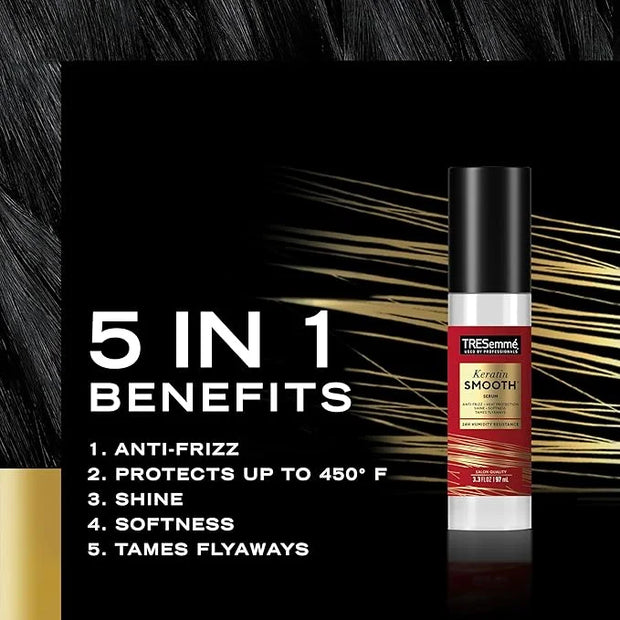 TRESemmé Expert Keratin Smooth Hair Care Set - Heat Protection Spray, Shine Serum with Marula Oil, and Thermal Leave-in Sp...