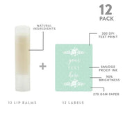 Andaz Press Personalized Lip Balm Party Green,