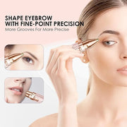 Eyebrow Facial Trimmer: 2 in1 Rechargeable Facial Hair Removal and Eyebrow Shaver - Face Lips Body Painless Facial Razor w...