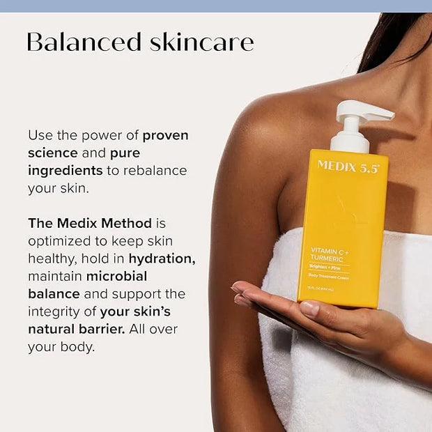Medix 5.5 Vitamin C Cream + Anti Aging Argan Oil Cream Skin Care Bundle, Moisturizer Body Cream & Face Lotion, Brightening...