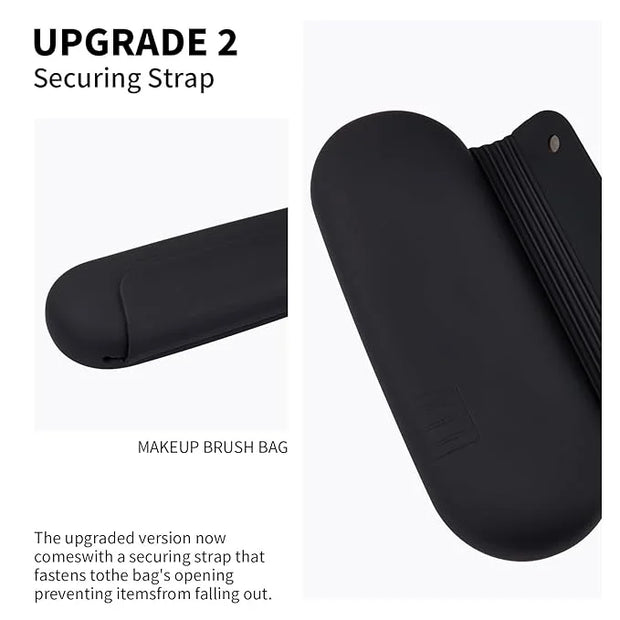 Silicone makeup brush holder travel