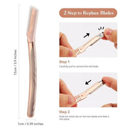 Dermaplaning Tool for Face, Eyebrow Razor for Women and Men, Eyebrow Trimmer and Facial Shaver Dermaplane Razor for Peach ...