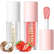 LANGMANNI Lip Oil,No-Sticky Gloss Lip Balm Lip Care,Fruit Flavoured Lip Oil For Dry Lip's Moisturizing Hydrating And Nouri...