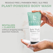 Beauty by Earth Peppermint Tea Tree Oil Shower Gel Body Wash - Made in USA with Organic & Natural Ingredients, Mens Body S...