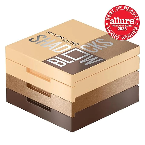 Maybelline New York Shadow Blocks Shadow Blocks Eyeshadow Palette, Stacked Eye Shadow Trio, North 3rd & Bedford Ave, 0.08 ...