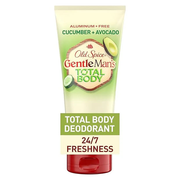 Old Spice Whole Body Deodorant for Men, Total Body Deodorant, Cucumber + Avocado, Aluminum Free Deodorant Cream for 24/7 F...
