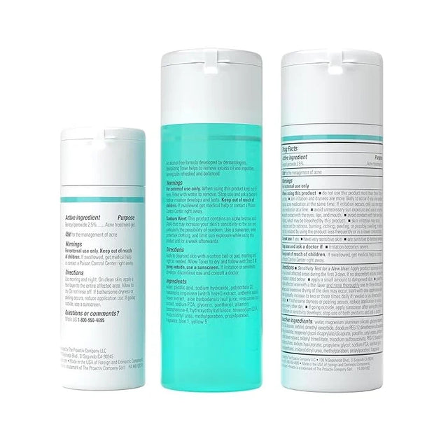 Proactiv 3 Step Acne Treatment w/ Pimple Patches - Benzoyl Peroxide Face Wash, Repairing Acne Spot Treatment for Face and ...