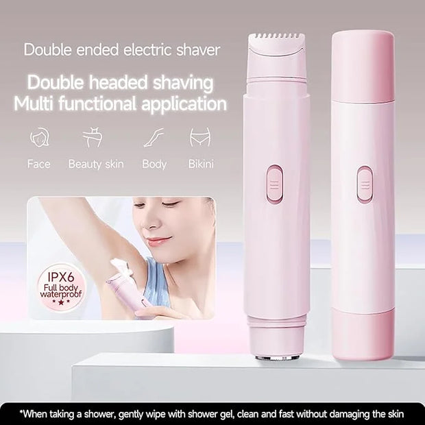 New Electric Bikini Trimmers for Women, Travel Razors, Glowhave Double Headed Shaver, Body Hair Trimmer, Rechargeable Pain...