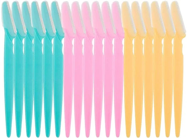18 Pcs Eyebrow Razors Shaper, Safety Facial Hair Remover Face Shaver Trimmer, Exfoliating Dermaplaning Tool for Women and ...
