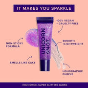 UNICORN SNOT Glitter Lip Gloss - Sparkly Lip Shine - Stocking Stuffers for Women, Gifts for Teen Girls - Vegan & Cruelty-F...
