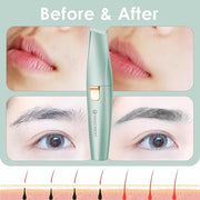 Eyebrow Facial Trimmer: 2 in1 Rechargeable Facial Hair Removal and Eyebrow Shaver - Face Lips Body Painless Facial Razor w...