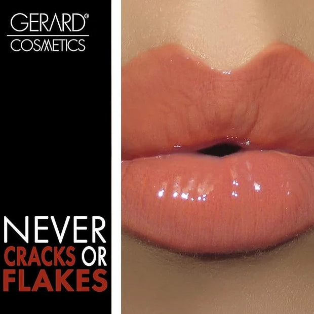Gerard Cosmetics Color Your Smile Lip Gloss Salmon, Super Pigmented Peach Lip Gloss with LED Light and Mirror, Shiny Finis...