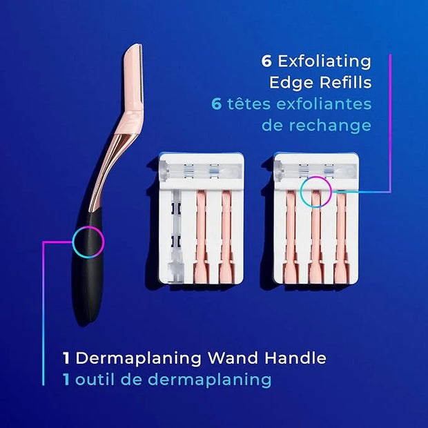 Schick Hydro Silk Dermaplaning Wand, Dermaplaning Tool for Face | Dermaplane Razor for Women Face, Eyebrow Razor, Peach Fu...