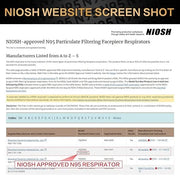 N95 Mask NIOSH Approved 20-Pack, Particulate Respirator N95 Face Masks Universal Fit - Individually Wrapped, Black - Produ...
