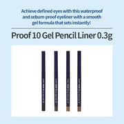 ETUDE Proof 10 Gel Pencil Liner 0.3g (#6 Honey Bronze) | Creamy Gel Texture Eyeliner with Wearable Shades to Create Precis...
