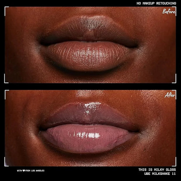 NYX PROFESSIONAL MAKEUP This Is Milky Gloss, Lip Gloss with 12 Hour Hydration, Vegan - Ube Milkshake (Mauve Purple) - Prod...