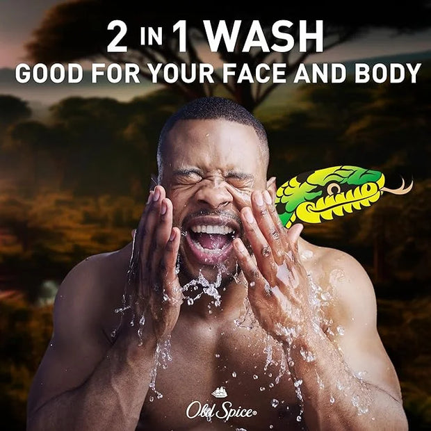 Old Spice Cleansing Body Wash for Men, 3X Defense, 24/7 Shower Fresh with Lasting Scent, 2-in-1 Body & Face Wash, MambaKin...