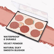 KYDA 6 Colors Blush Palette, Matte and Shimmer Blush Palette, Smooth Blendable Powder, Multiuse Blusher Makeup with Contou...
