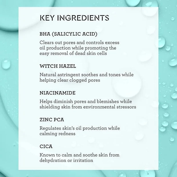 Bliss Clear Genius Clarifying Toner + Serum - 4.3 Fl Oz - Purifies Pores, Tones, Calms & Clears Skin - Salicylic Acid, Nia...