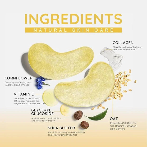 Enaskin Naturals Under Eye Patches for Dark Circles: Premium Gels Pads - Reduce Eye Bags, Wrinkles & Puffy - Skin Treatmen...