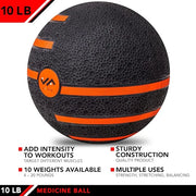 JFIT Medicine Exercise Ball with Dual Texture - Product Image