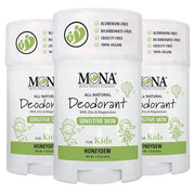 MONA All Natural Deodorant for Kids | Safe for Kids | Vegan, Hypoallergenic & Free from Baking Soda, Aluminum & Synthetic ...