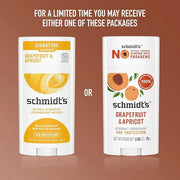 Schmidt's Aluminum-Free Vegan Deodorant Grapefruit & Apricot with 24-Hour Odor Protection, 2 Count for Women and Men, Natu...