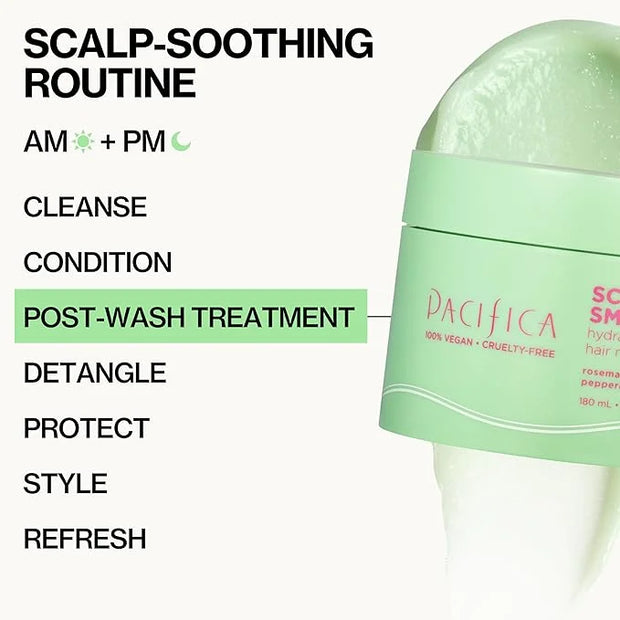 Pacifica Scalp Smoothie Hydrating Scalp Treatment & Leave-On Hair Mask, Cooling Relief for Dry, Flaky, Itchy Scalp & Thinn...