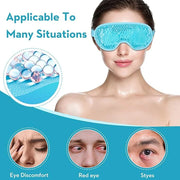 2PCS Gel Eye Mask, Cold Compress Gel Beads Eye Mask, Reusable Cooling Ice Mask for for Puffy Eyes, Dark Circles, Headaches...