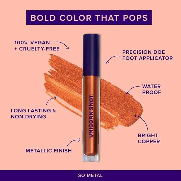 Unicorn Snot Liquid Metal Lip Paint - Metallic Lip Gloss - Non-drying, Long-lasting Liquid Lipstick, Intense Pigment Color...