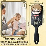 Official Harry Potter Hair Brush, Detangler for Girls, Gifts for Fans (Black) - Product Image