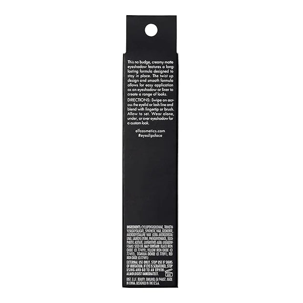 e.l.f. No Budge Matte Shadow Stick, One-Swipe Cream Eyeshadow Stick, Long-Wear & Crease Resistant, Matte Finish, Groovy - ...