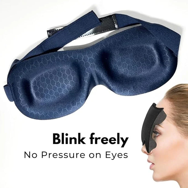3D Contoured Eye Mask for Sleeping | Sleep Mask for Side Sleepers | Eyelash Extensions with Velcro Closure | Shade Cover |...