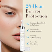 6% Caffeine + 1% Retinol Eye Cream for Dark Circles, Puffy Eyes & Bags | 360° Massage Ball for Fine Lines | Collagen & Cen...