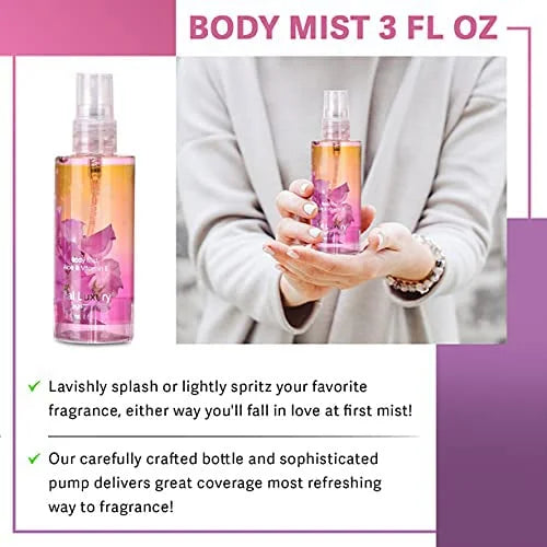 Bath & Body Care Travel Set Pea Flower Scent Home Spa Set with Body Lotion, Shower Gel and Fragrance Mist - Product Image