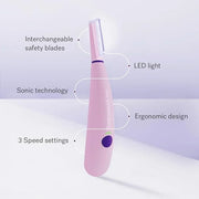 Michael Todd Beauty Sonicsmooth Pro+ Dermaplane Razor for Women Face + Eyebrow trimmer Dermaplaning System w/LED Light Pea...