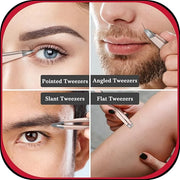 TsMADDTs Tweezers for Women Facial Hair, 8 in 1 Eyebrow Kit with Tweezers, Eyebrow Trimmer Scissors, Razor, Brush with Tra...