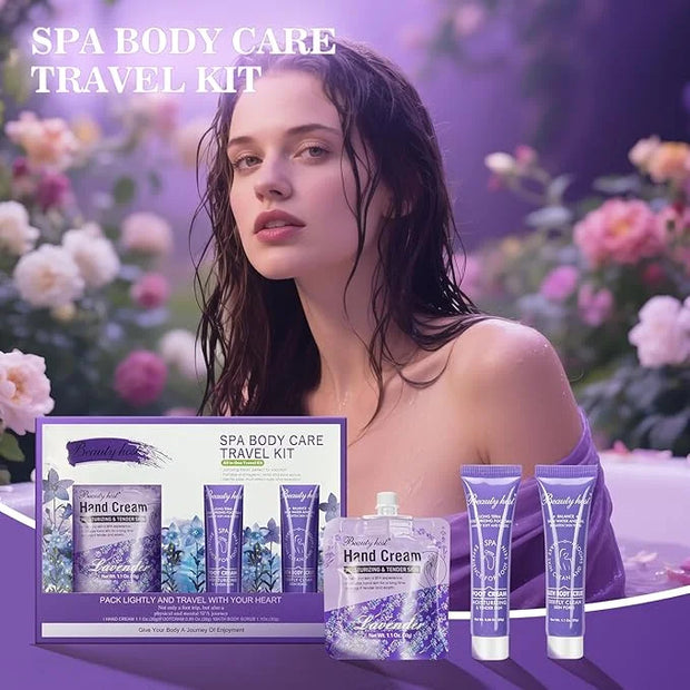 Skin Care Set Hand Foot Cream Blueberry Body Travel Kit, Exfoliating Bath Body Scrub,Spa Body Care Travel Kit, Deep Cleans...