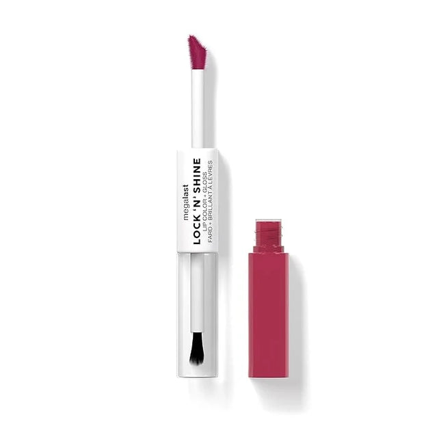wet n wild Megalast Lock 'N' Shine Lip Color + Gloss Lipstick La Pink (Pack of 2) - Product Image