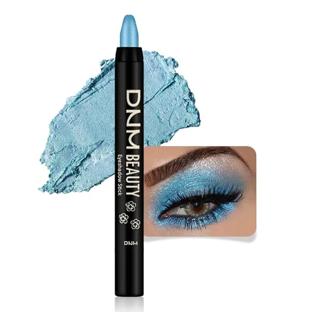evpct Dazzling Blue Shimmer Cream Eye Shadow Brightener Sticks Set for Eyes, Blue Shimmery Matte Pencil Eye shadow Applica...