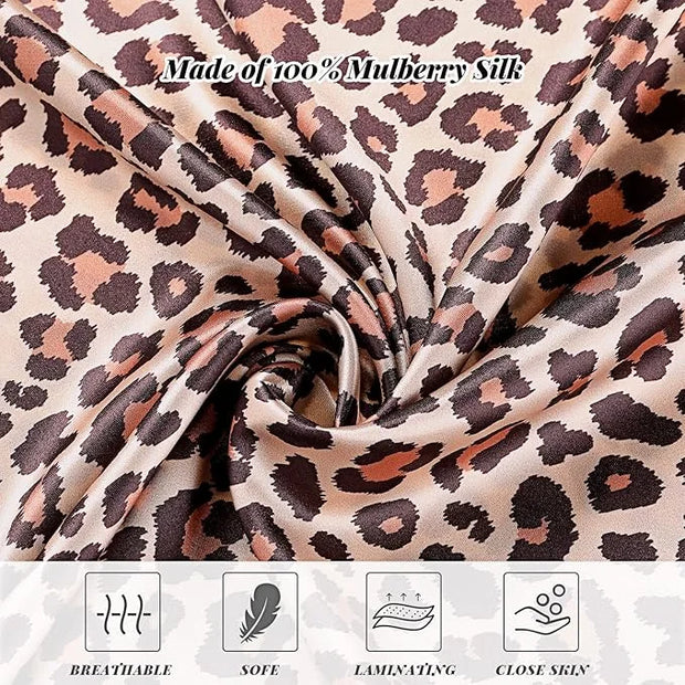 2 Pack Satin Pillowcase with Latent Zipper, Adjustable Satin Eye Mask for Sleeping and Satin Volume Scrunchie for Hair and...
