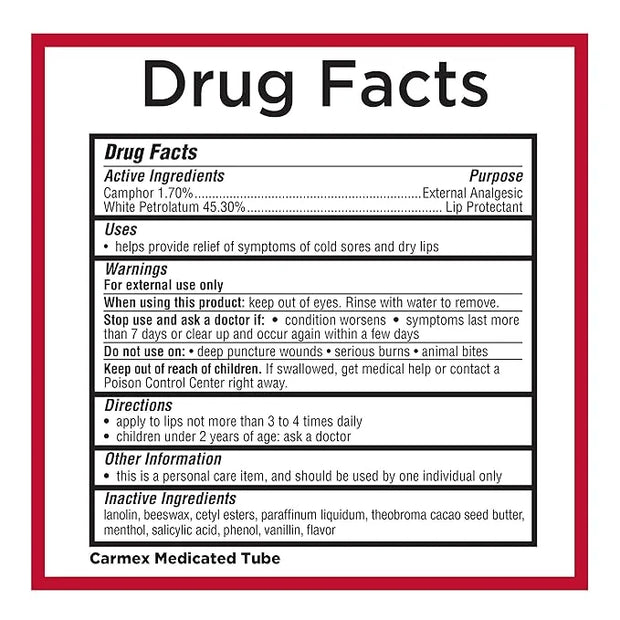 Carmex Medicated Lip Balm Sticks, Lip 0.35oz