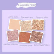 Violet Fairy 9 Color Eyeshadow Palette, Warm Neutrals