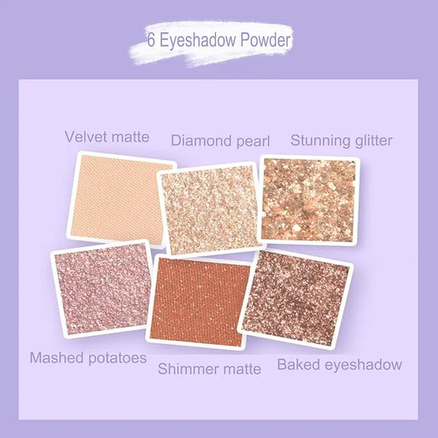 Violet Fairy 9 Color Eyeshadow Palette, Warm Neutrals