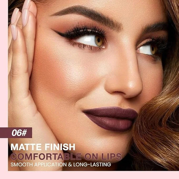 evpct Plum Matte Creamy Retractable Lip Liner Pencils for Shaping & Sculpting Lips, Lip Pencils for Women Long Lasting Wat...