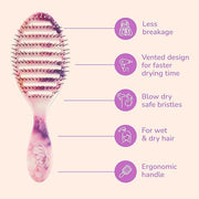 Wet Brush Speed Dry Hair Brush - Watermark (Color Wash) - Vented Design and Ultra Soft HeatFlex Bristles Are Blow Dry Safe...