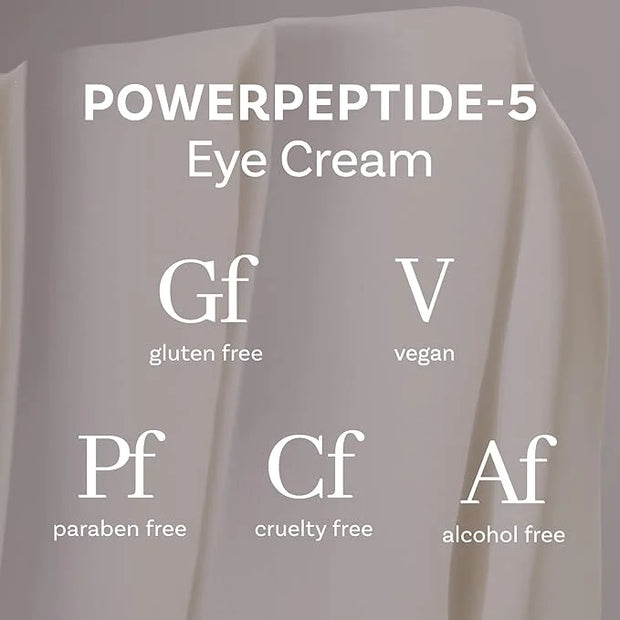 PowerPeptide-5 Eye Cream, Anti Aging Skin Care with Hyaluronic Acid, Peptides for Under Eye Circles, Wrinkles, Dewy, Soft,...